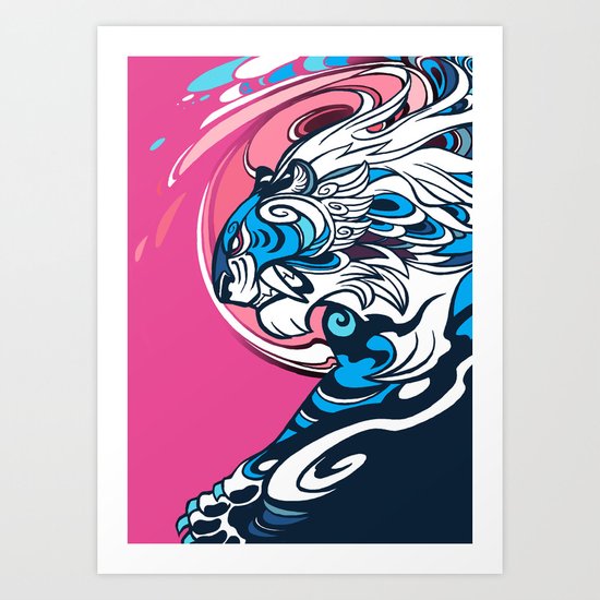 Whirlwind Tiger Art Print