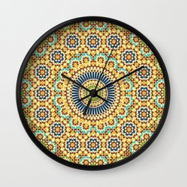 Sun of Maghreb Mosaic Wall Clock