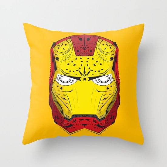 Sugary Iron Man Throw Pillow
