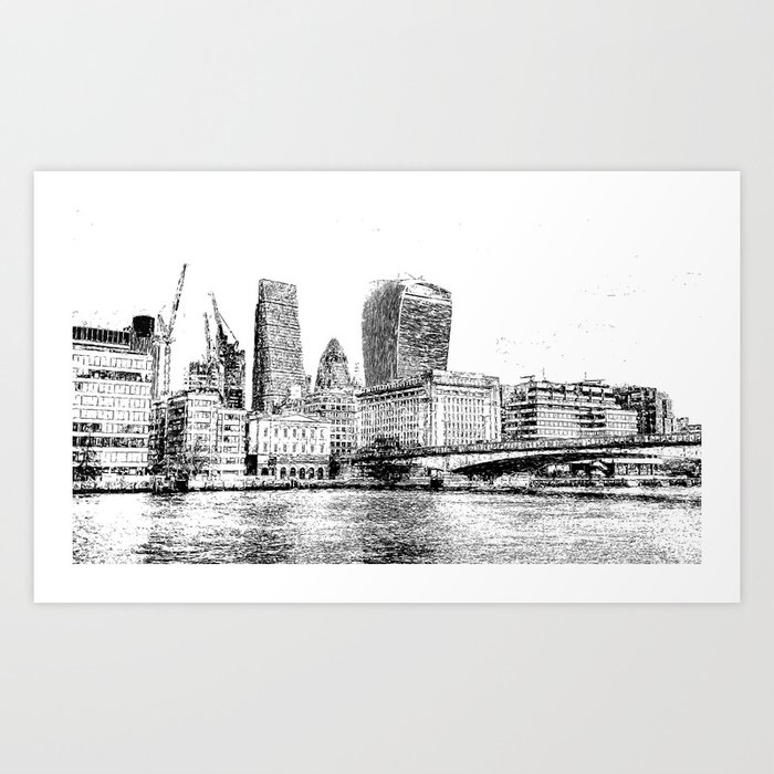 city of london art panorama art print by davidpyatt society6