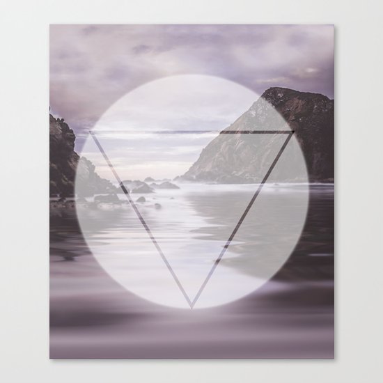 Calm Waters sacred geometry circle triangle Canvas Print