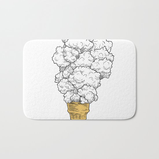 Volcano ice cream Bath Mat