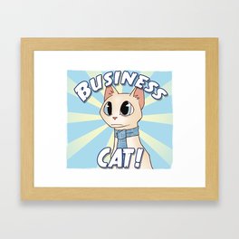 Business Cat! Framed Art Print