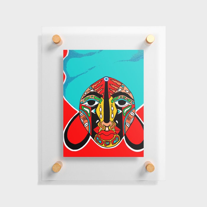 African Mask Floating Acrylic Print