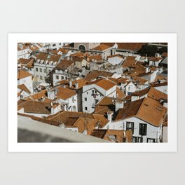 Red rooftops in Lisbon, Portugal Art Print