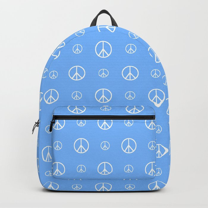 Peace and love 4 - blue Backpack