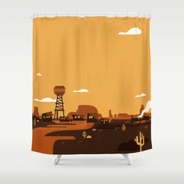 Cowboy Town Shower Curtain