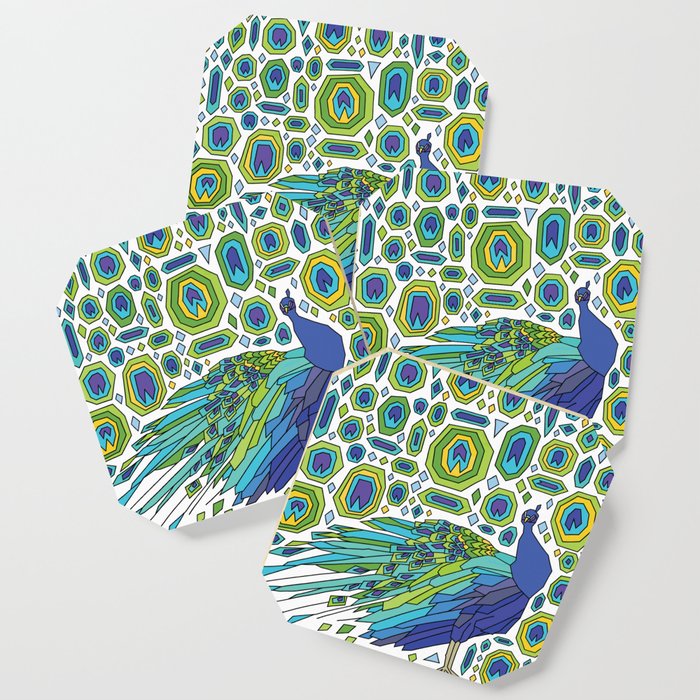 Peacock Feathers Coaster