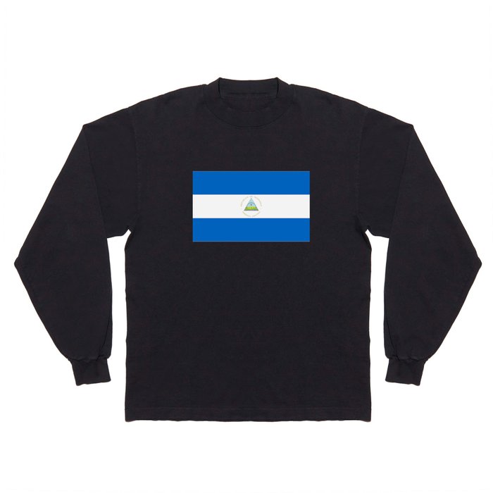 Flag of Nicaragua Long Sleeve T Shirt