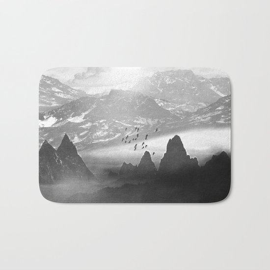 Black and White - Winter. Melody... Bath Mat