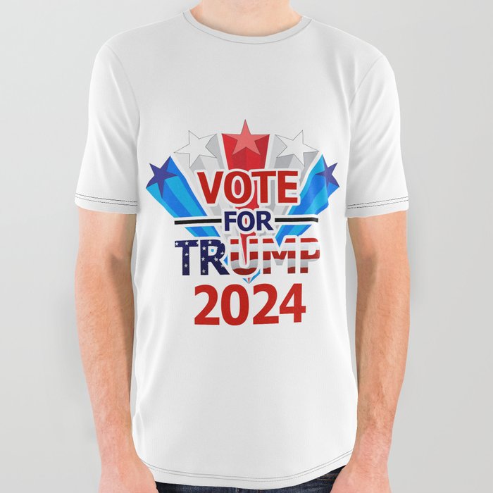 Vote for Trump 2024 All Over Graphic Tee