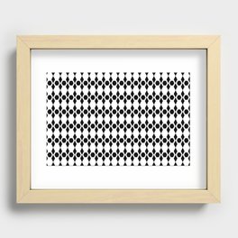 Black and White Honeycomb Pattern Recessed Framed Print