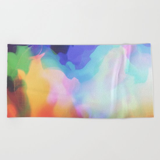 Glitch 03 Beach Towel