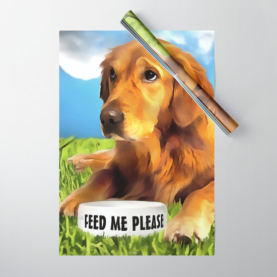 A Golden Retriever Wrapping Paper By Cmphotography Society6