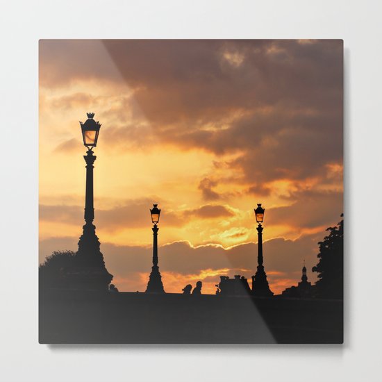 A sunset in Paris Metal Print