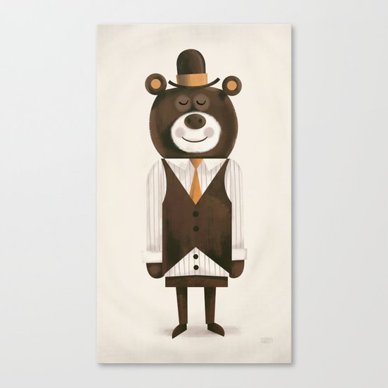 Business Bear Canvas Print