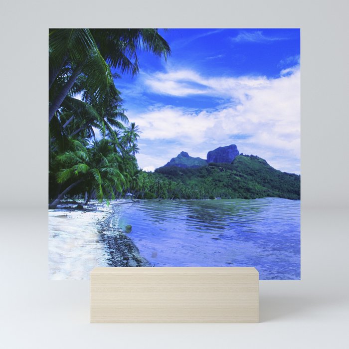 Tropical Paradise Island Beach In French Polynesia Mini Art Print By Dec02 Society6