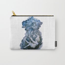 Under Carry-All Pouch | Floating, Ocean, Curated, Undertow, Drowning, Blue, Woman, Painting, Clouds, Stars 