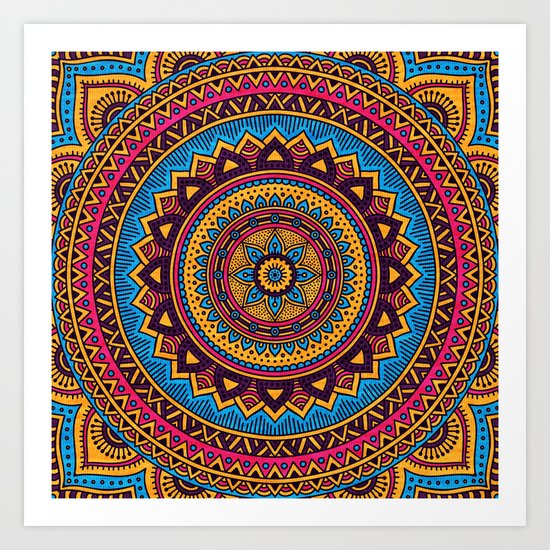 Hippie Mandala 19 Art Print