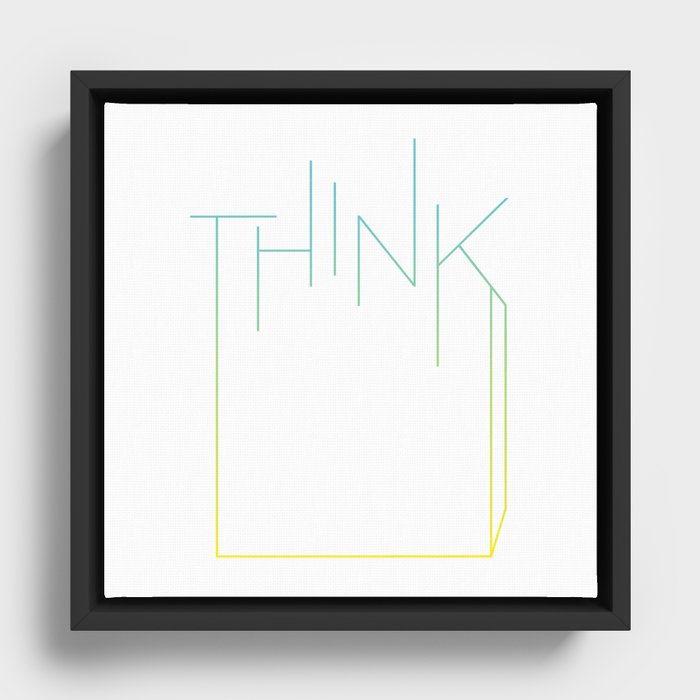 Think Outside the Box Framed Canvas