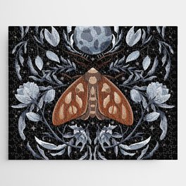 Night Moth Brown Jigsaw Puzzle