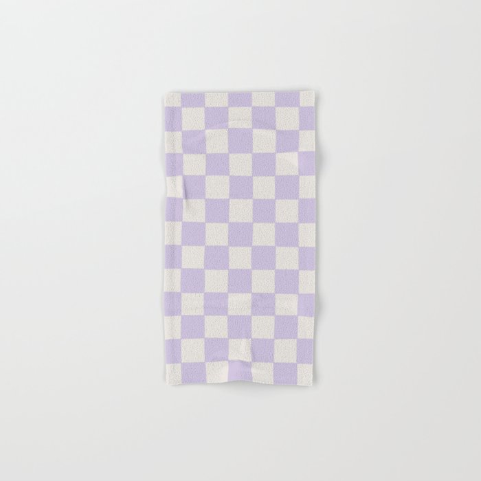 Check Pattern Soft Lilac Hand & Bath Towel
