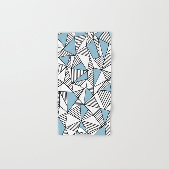 Abstraction Lines Sky Blue Hand & Bath Towel