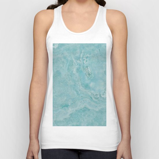 Turquoise marble Unisex Tank Top