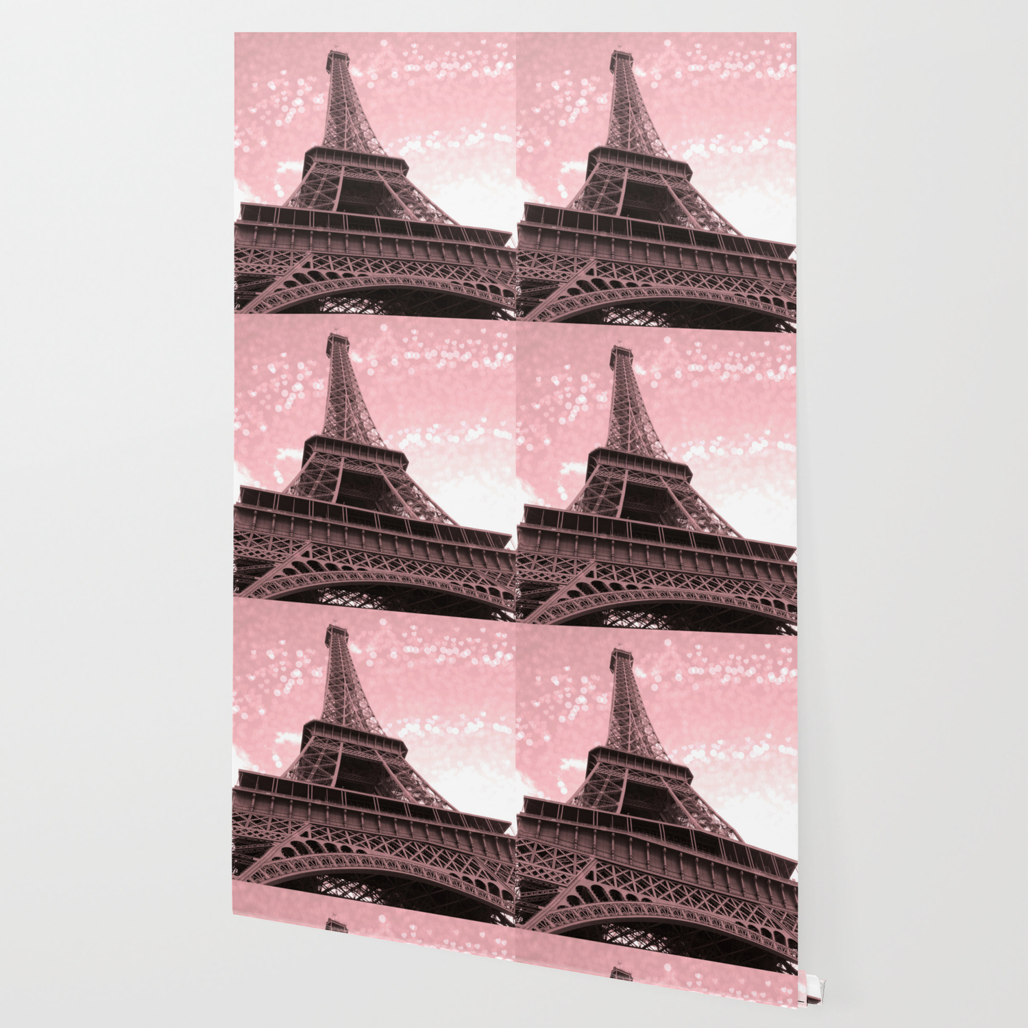 Paris Pink Eiffel Tower Wallpaper By Kathyfornal Society6