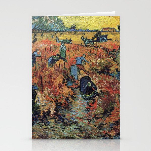 The Red Vineyards Oil Painting On Burlap By Vincent Van Gogh