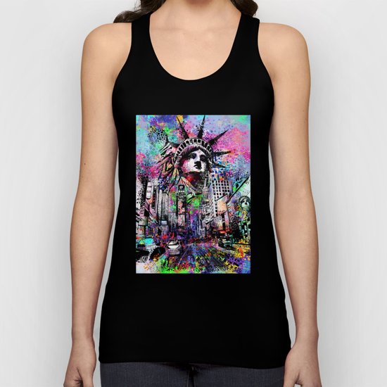 new york city urban collage Unisex Tank Top
