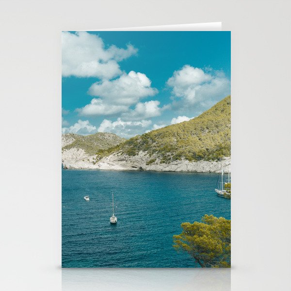 Spain Photography - Beautiful Sea Water By The Mountains Stationery Cards