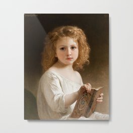 The Story Book by William-Adolphe Bouguereau, 1877 Metal Print