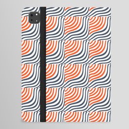 Red White and Blue Striped Shells iPad Folio Case
