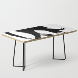 Brushstroke 2 - simple black and white Coffee Table