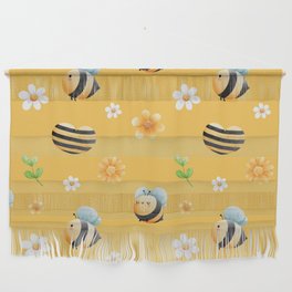 Buzzy Bee In Mellow Yellow Wall Hanging