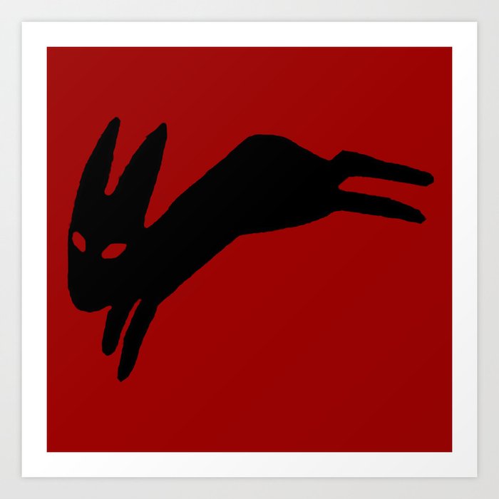 Black Rabbit Art Print