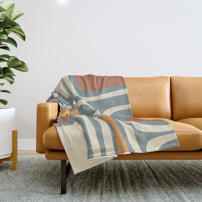 Orange and sales cream throw blanket