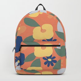 Painted Floral Pattern Backpack