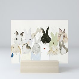 Many rabbits Mini Art Print