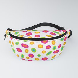 Colorful Circles Abstract Print Fanny Pack | Graphicdesign, Green, Circular, Dots, Blue, Paintedabstract, Differentuniqueart, Brightpattern, Rainbowcolors, Chromaticart 