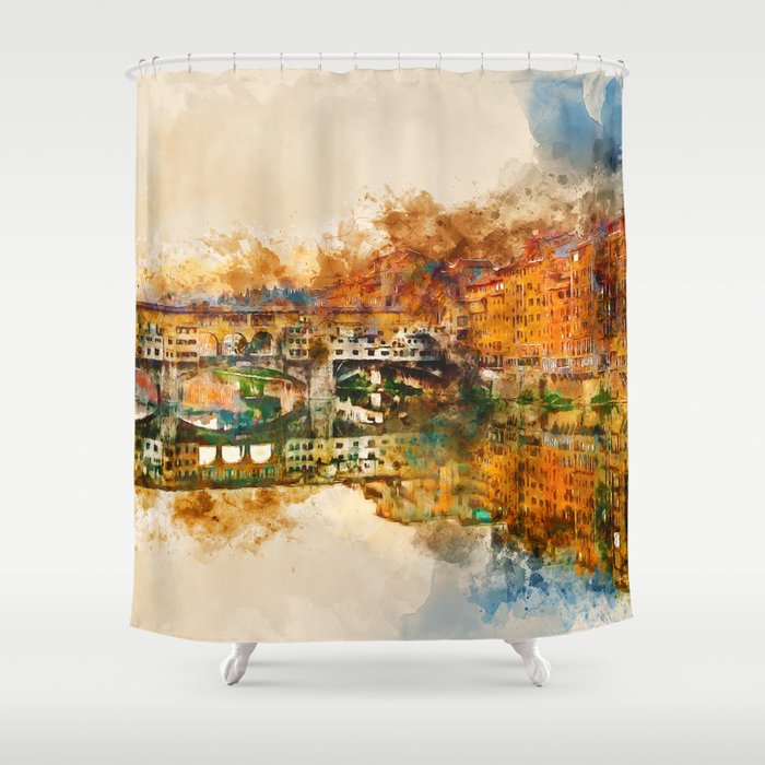 Florence, Ponte Vecchio Shower Curtain