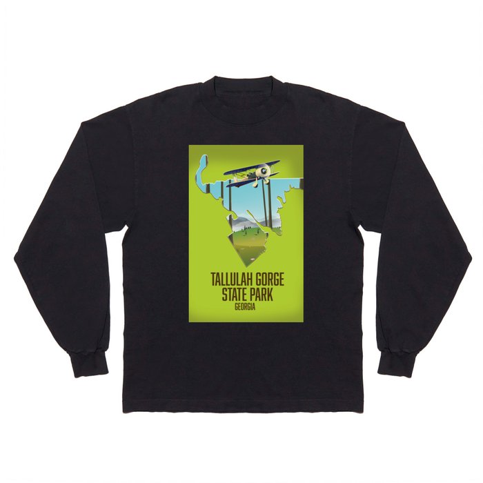 Tallulah Gorge State Park map Long Sleeve T Shirt