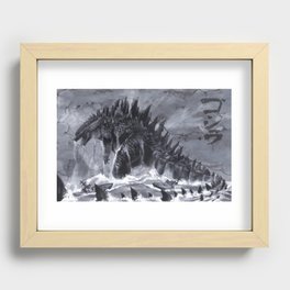 Godzilla Rises Recessed Framed Print