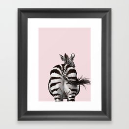 Zebra Butt Framed Art Print