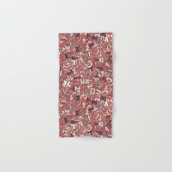 A1B2C3 coral red Hand & Bath Towel