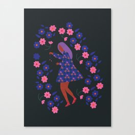 Woman Floral - Garden Canvas Print