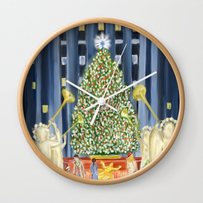 Christmas in New York Wall Clock