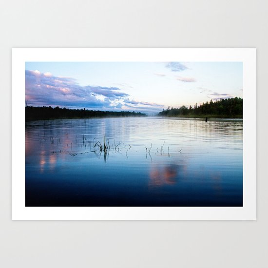 morning on raquette lake Art Print