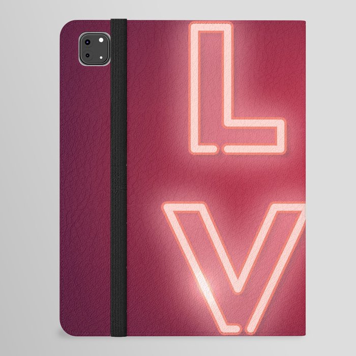Neon LOVE Light iPad Folio Case